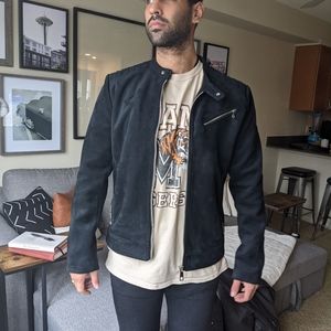 Suede zara bomber jacket